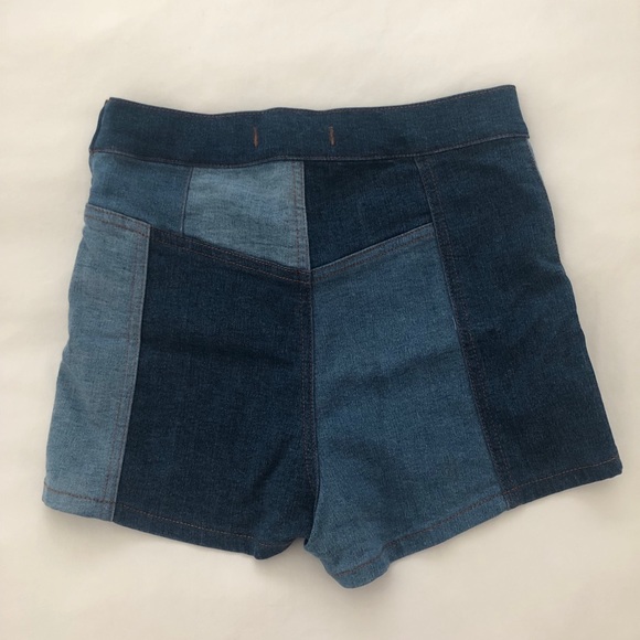 Free people high waisted patchwork shorts - Picture 2 of 5
